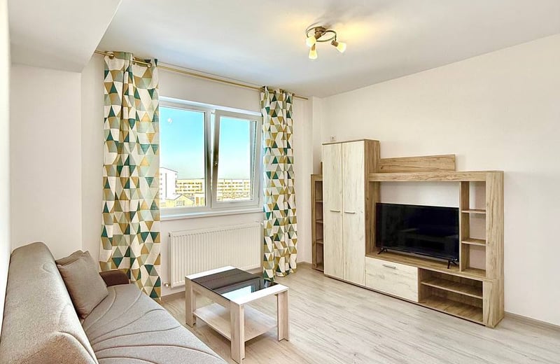 Rental of a modern 2-room apartment, Militari Residence, Chiajna, Bucharest, Romania